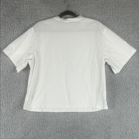 AGOLDE Salma Tee Crewneck Short Sleeve Cotton Relaxed White Top Size S - Picture 15 of 16